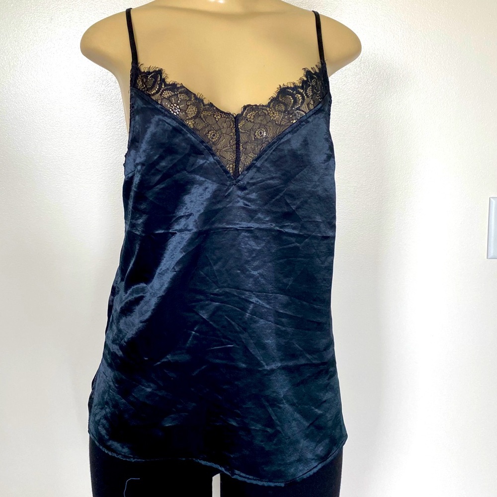 OneHart satin camisole with lace detail